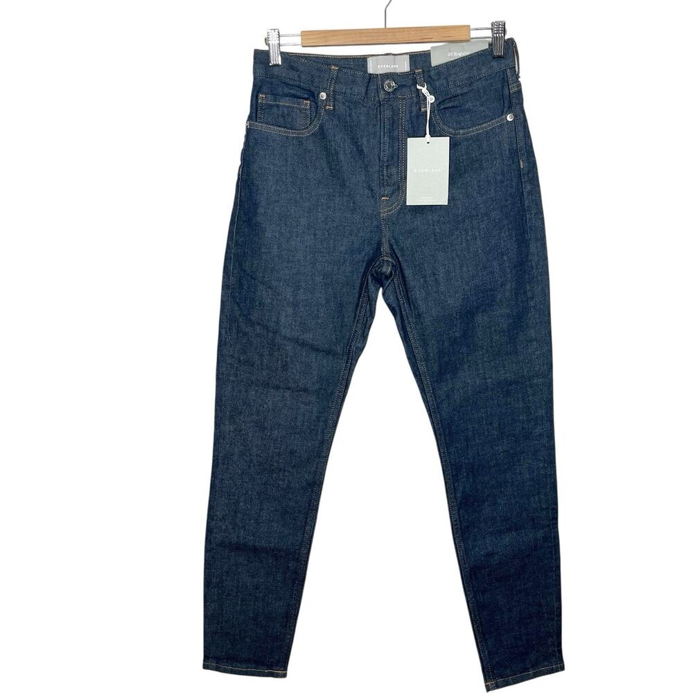 Everlane High Rise Skinny Jeans Rinse Womens Size 28 Dark Stretch Minimalist